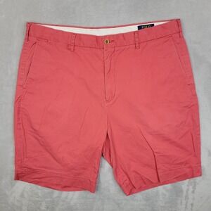 Polo Ralph Lauren Shorts Mens 38 Khaki Chino Bermuda Pant Stretch Classic Salmon